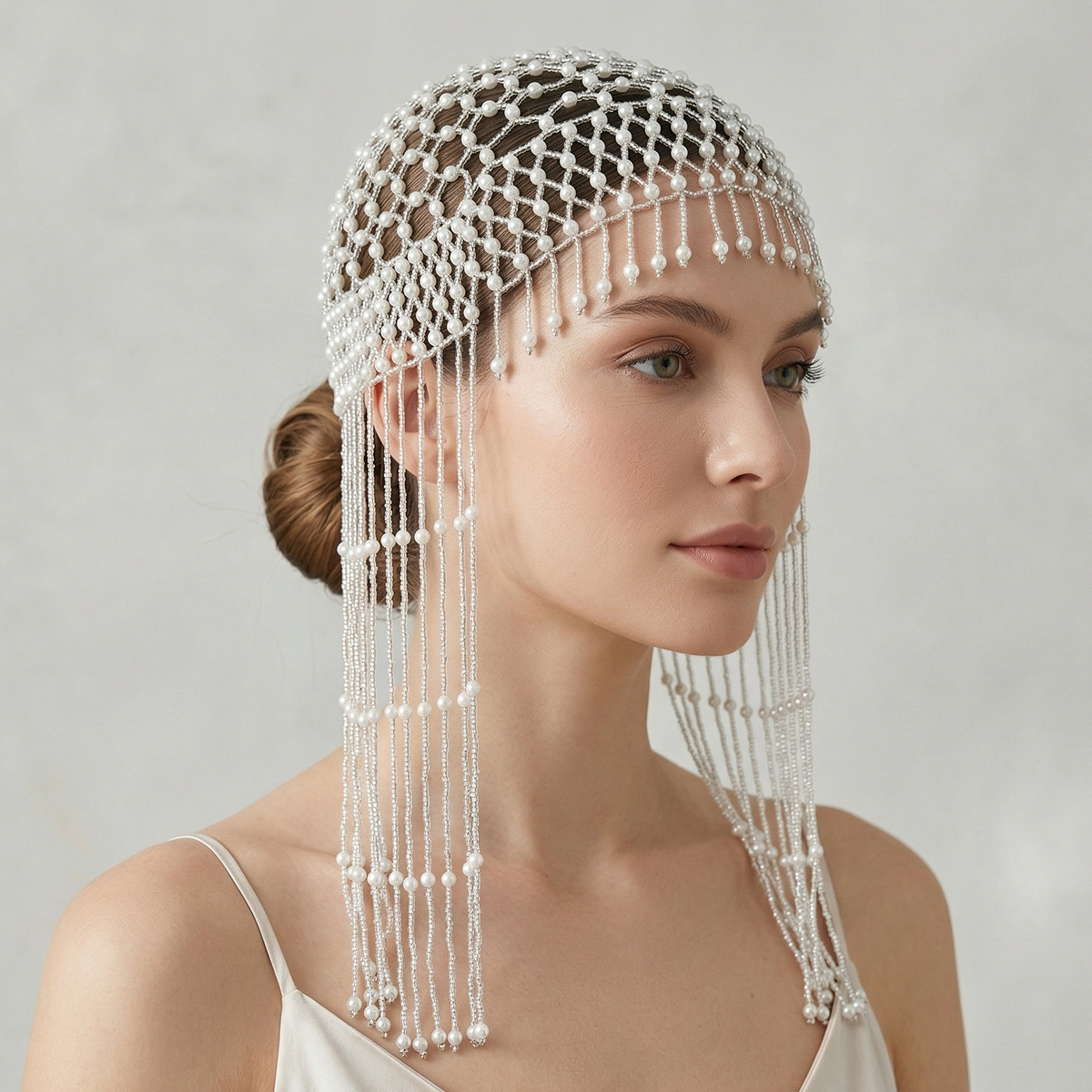 Tech Hair Accessories - Luxury Pearls Beaded Headwrap for Women