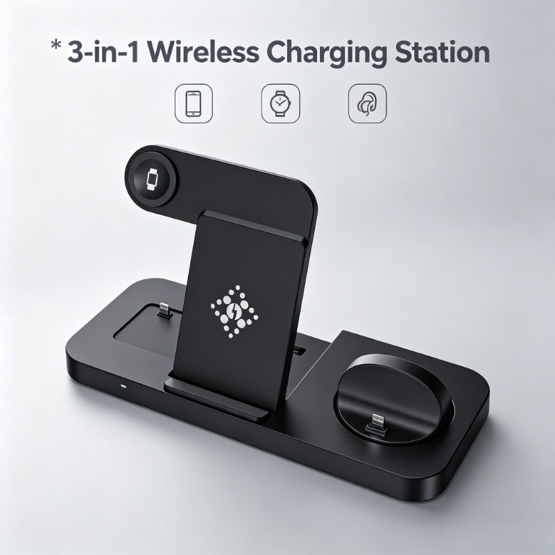 Wireless Charger 3 In 1 - 3 in 1 Wireless Charger Stand