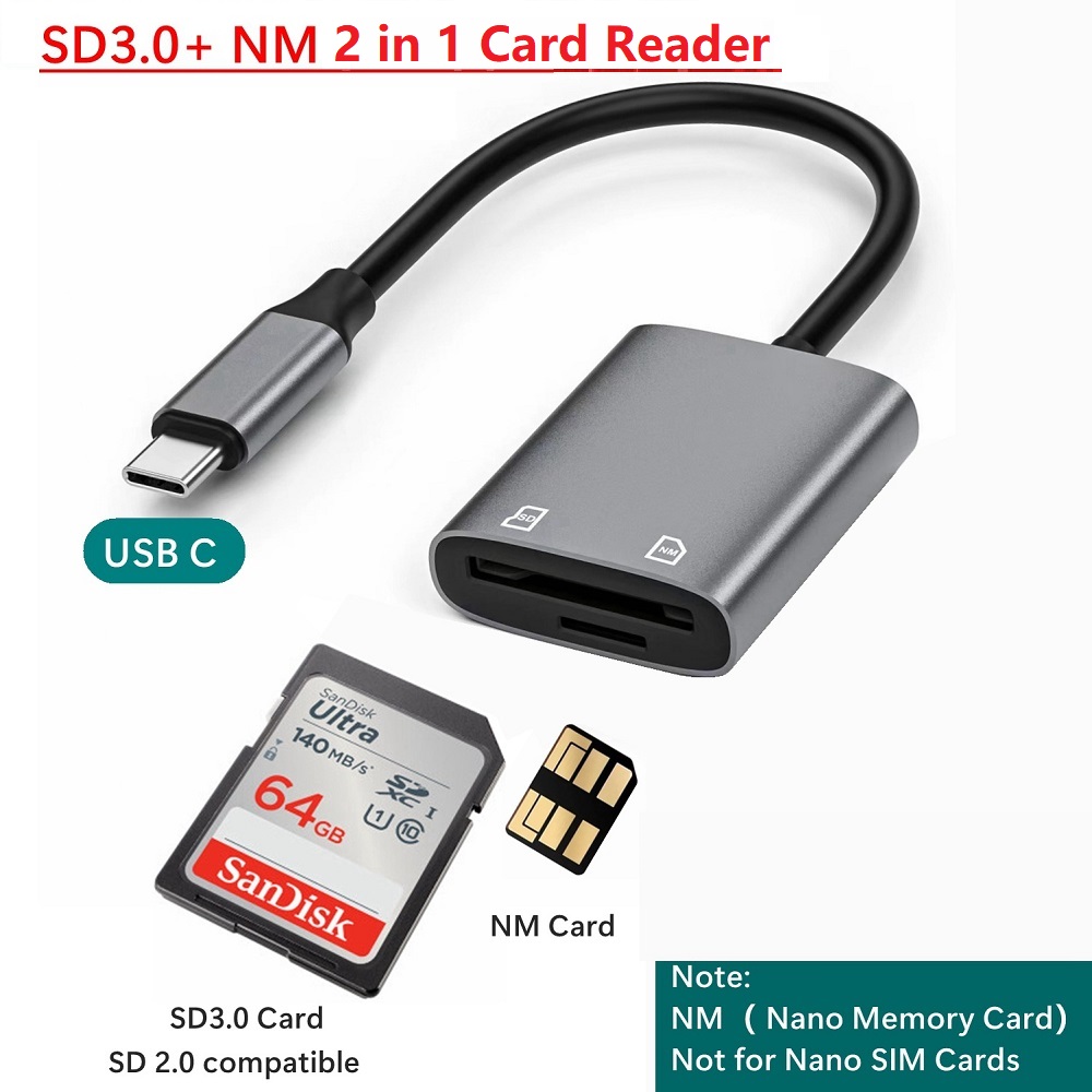 Type C Multiport Adapter - Type C Nano Memory Card Reader