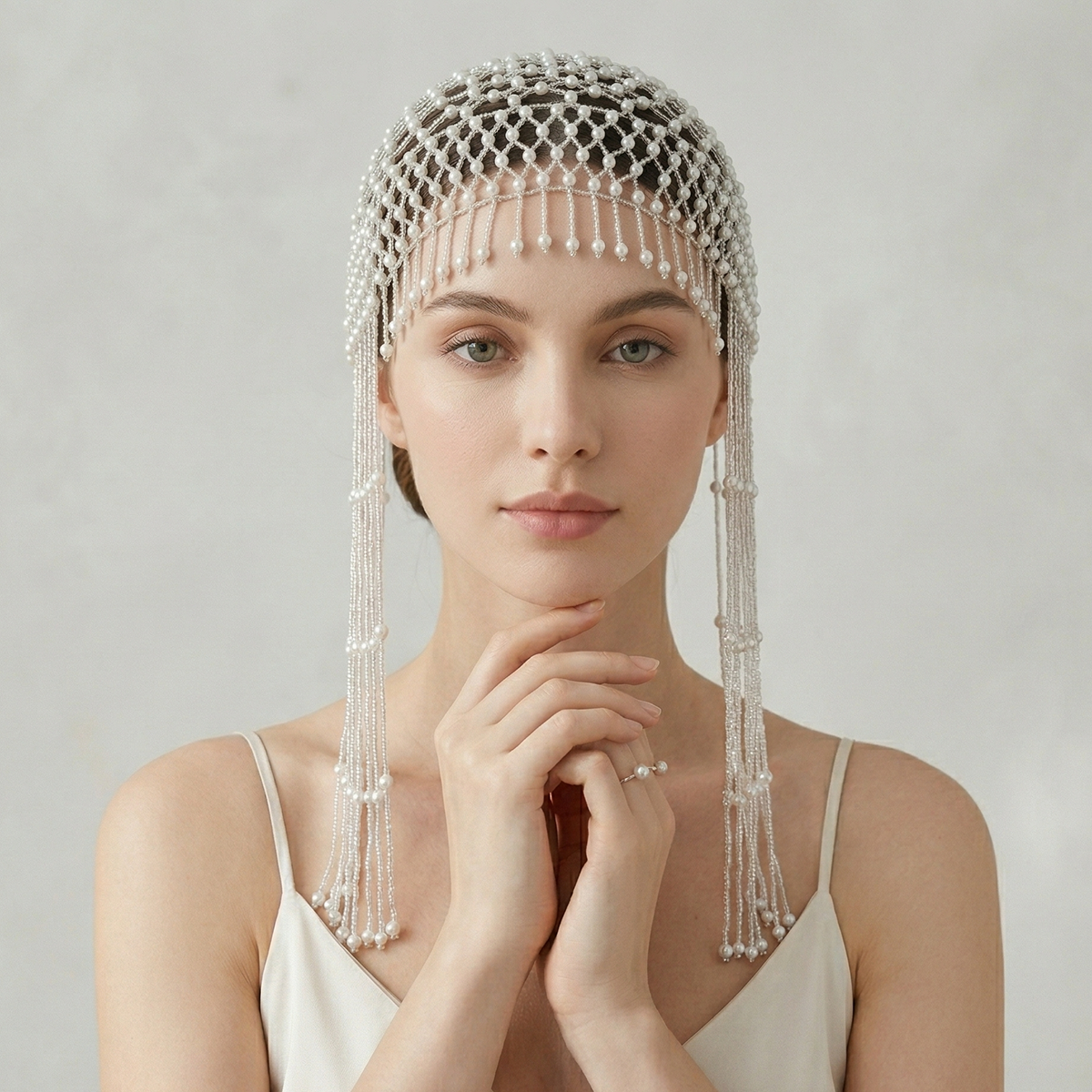 Luxury Pearls Beaded Headwrap  - Tech Hair Accessories ulasan dan harga