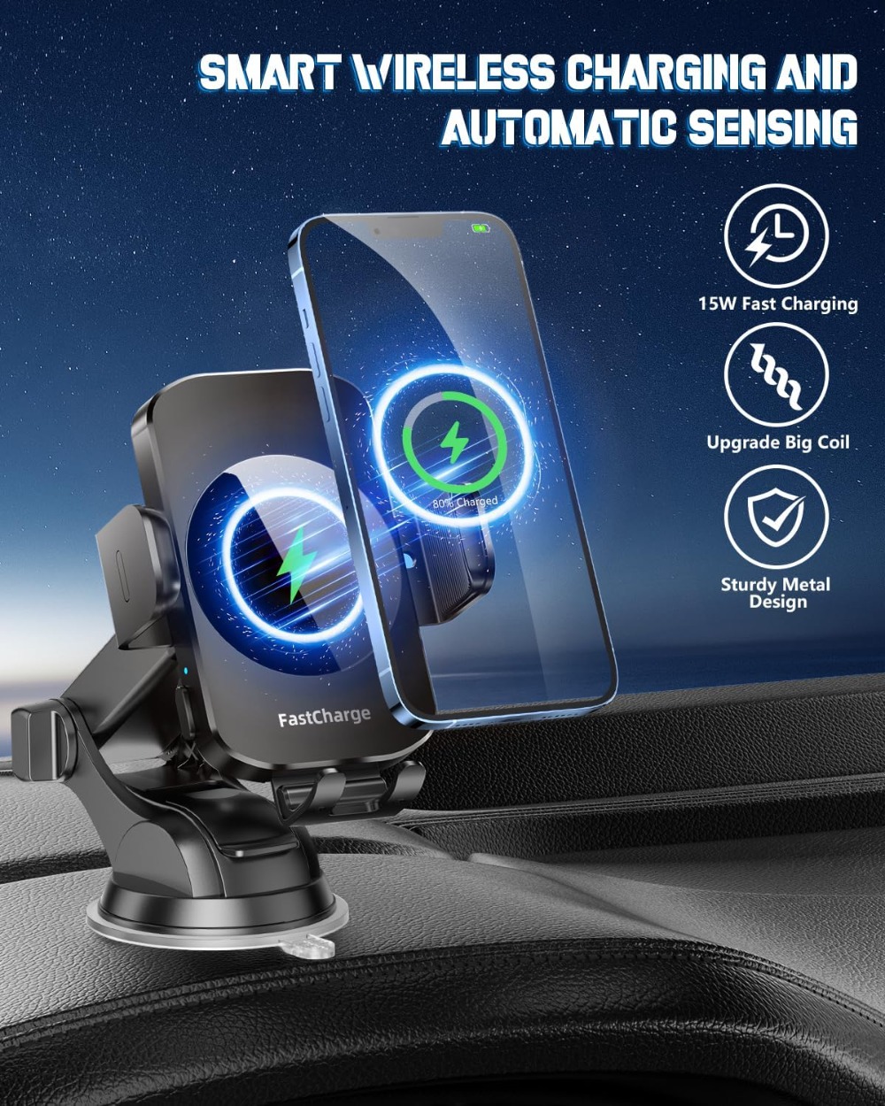 Wireless Car Charger, Fast Cha - Wireless Charger 3 In 1 ulasan dan harga