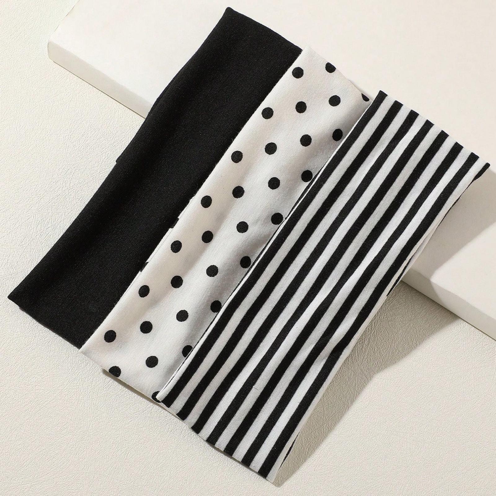 3Pcs Black & White Polka Dot S - Tech Accessories ulasan dan harga