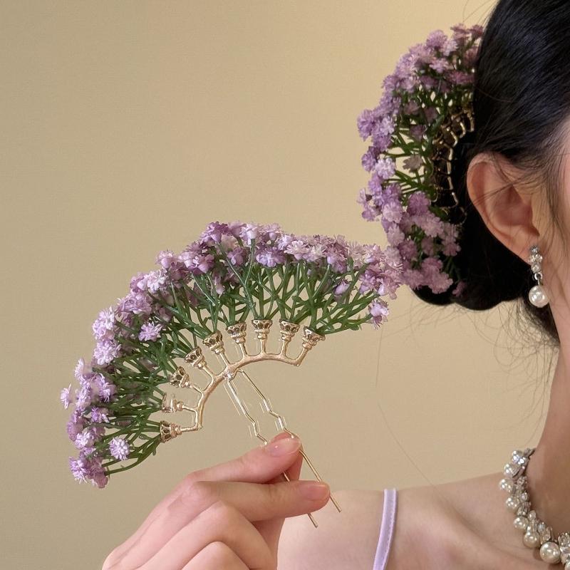 Artificial Flower Bridal Weddi - Tech Hair Accessories ulasan dan harga