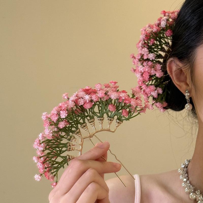Artificial Flower Bridal Weddi - Tech Hair Accessories ulasan dan harga