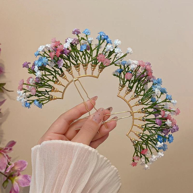 Artificial Flower Bridal Weddi - Tech Hair Accessories ulasan dan harga