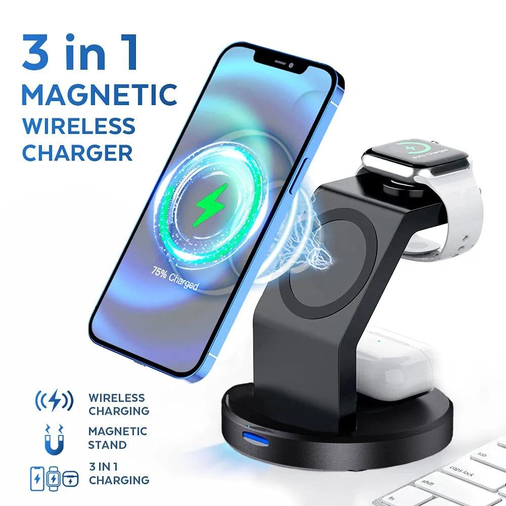 3 In 1 Magnetic Wireless Charg - Wireless Charger 3 In 1 ulasan dan harga