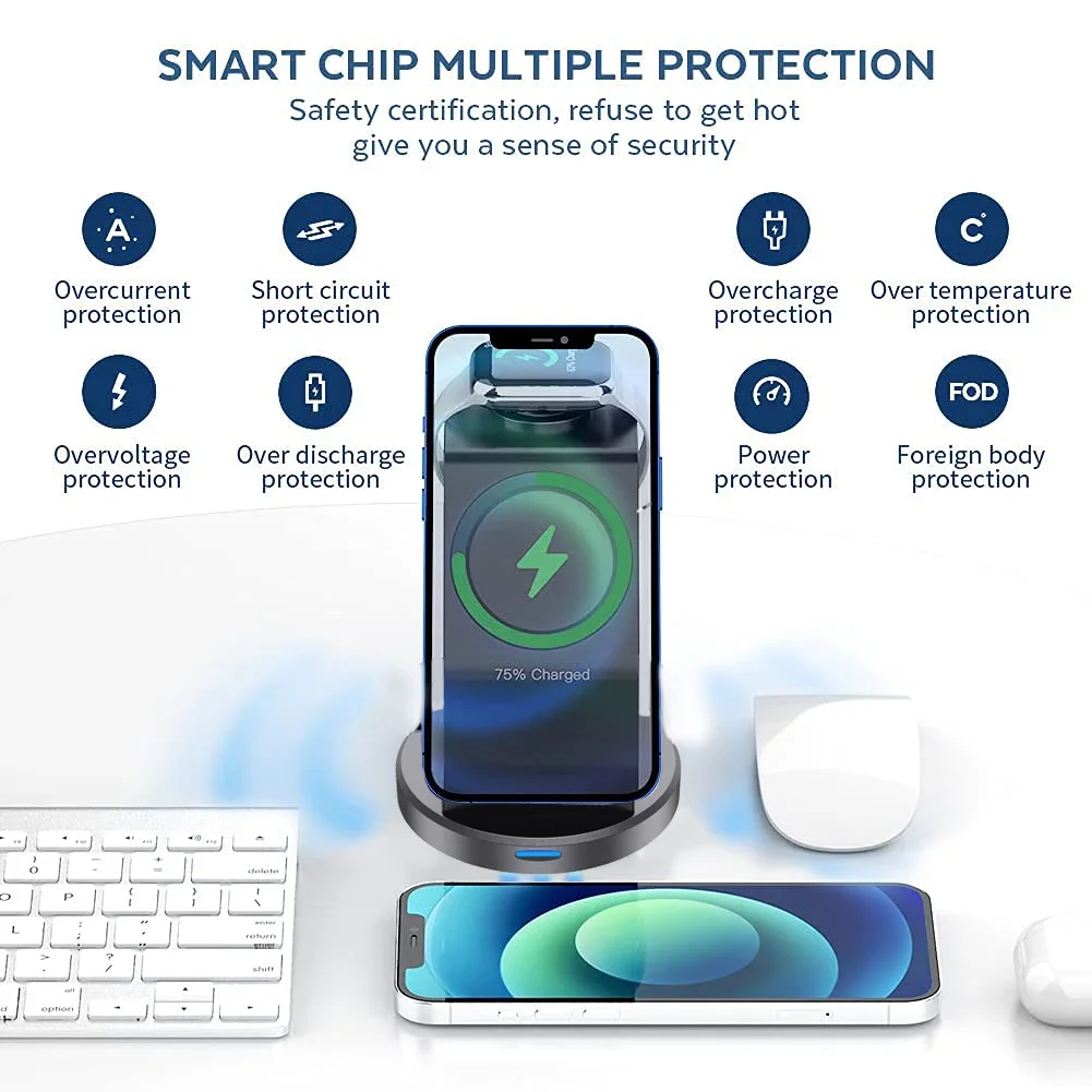 3 In 1 Magnetic Wireless Charg - Wireless Charger 3 In 1 ulasan dan harga