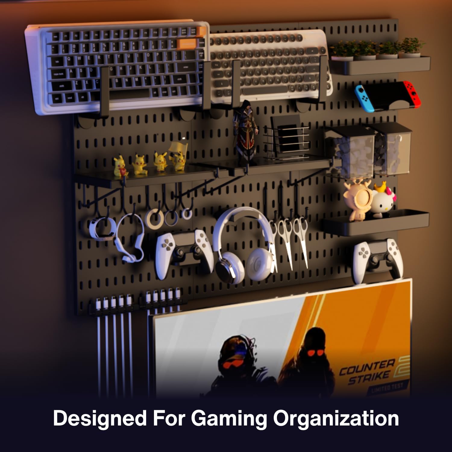 Peg Board Wall Organizer for G - Tech Accessories Images ulasan dan harga