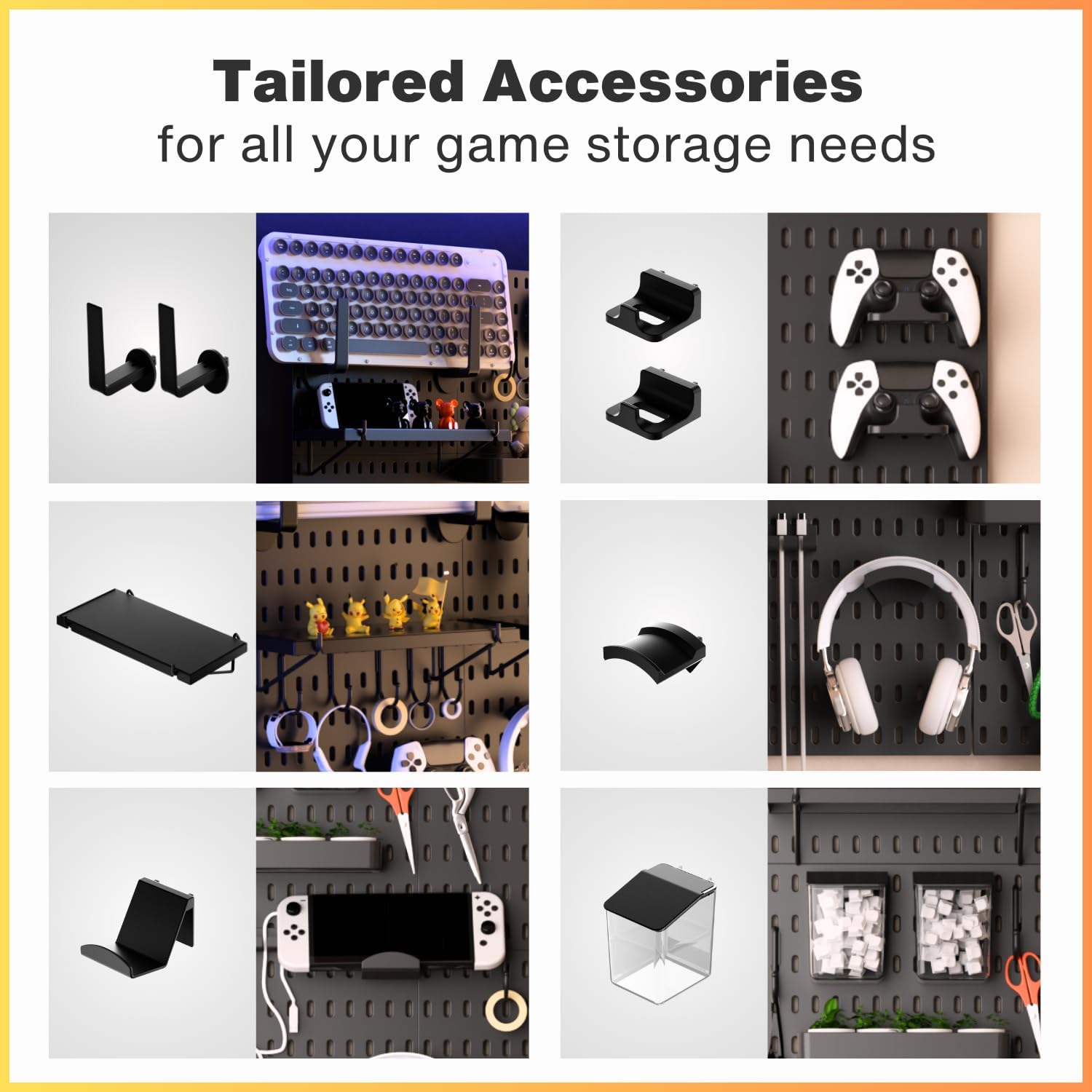 Peg Board Wall Organizer for G - Tech Accessories Images ulasan dan harga
