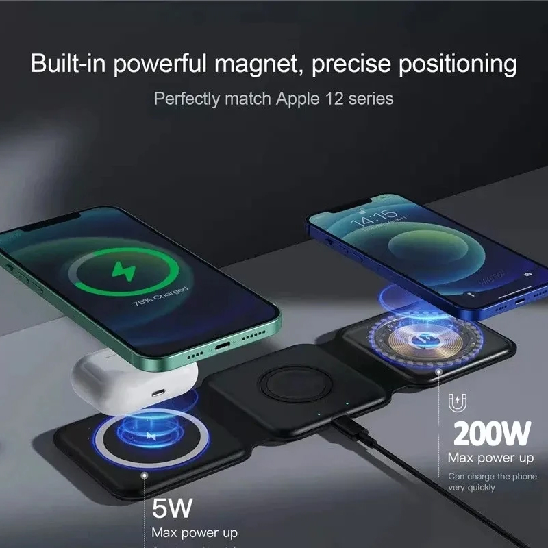 3 In 1 Magnetic Portable Wirel - Wireless Charger 3 In 1 ulasan dan harga
