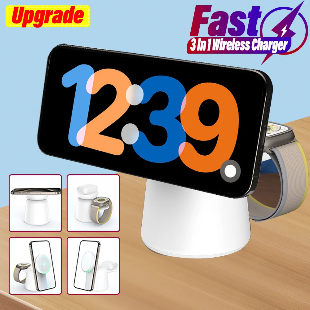 3 in 1 Magnetic Wireless Charg - Wireless Charger 3 In 1 ulasan dan harga