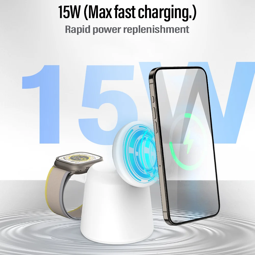 3 in 1 Magnetic Wireless Charg - Wireless Charger 3 In 1 ulasan dan harga