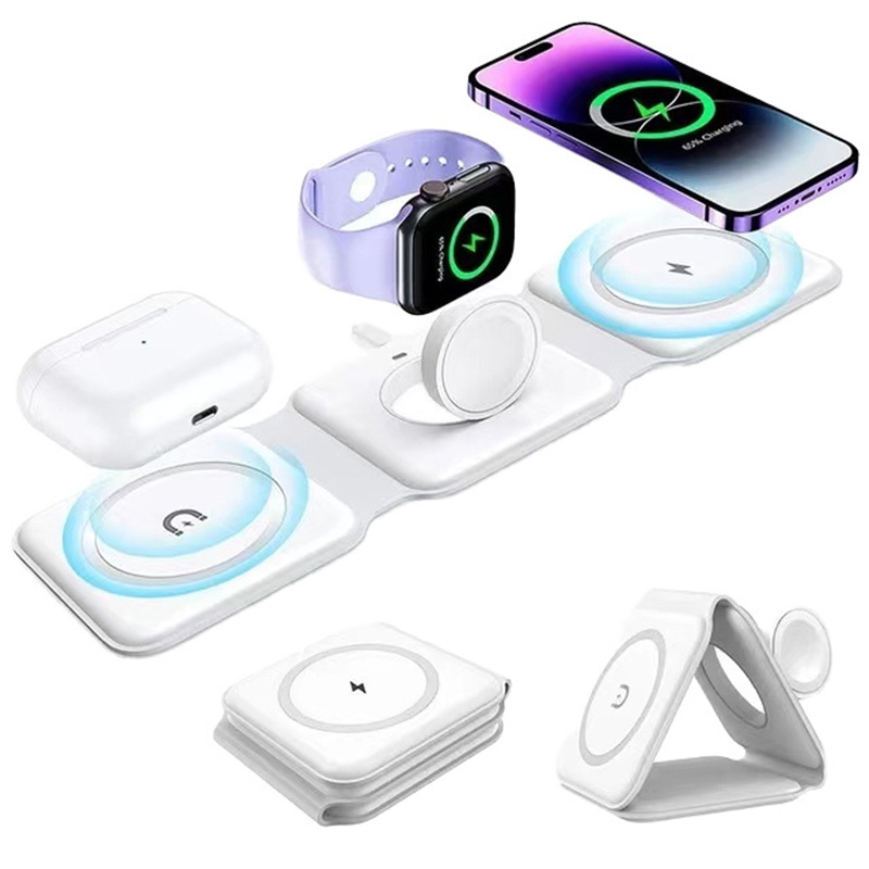 3-in-1 Magnetic Folding Wirele - Wireless Charger 3 In 1 ulasan dan harga