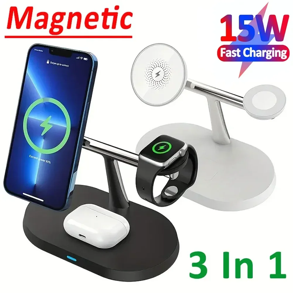 Magnetic Wireless Charger Stan - Wireless Charger 3 In 1 ulasan dan harga