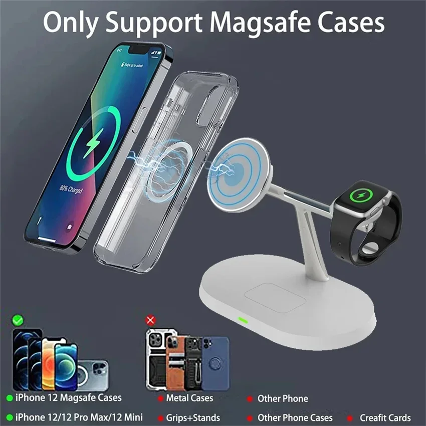 Magnetic Wireless Charger Stan - Wireless Charger 3 In 1 ulasan dan harga