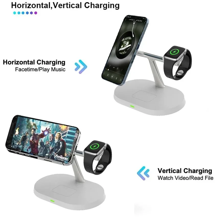 Magnetic Wireless Charger Stan - Wireless Charger 3 In 1 ulasan dan harga