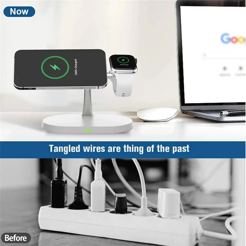 Magnetic Wireless Charger Stan - Wireless Charger 3 In 1 ulasan dan harga