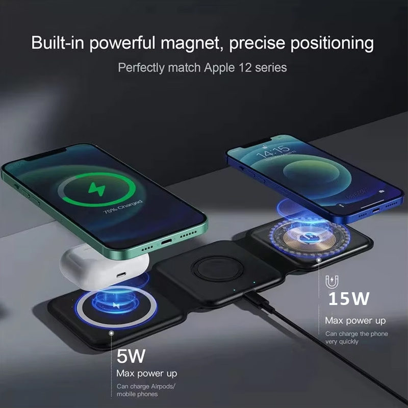 3 in 1 Magnetic Portable Wirel - Wireless Charger 3 In 1 ulasan dan harga
