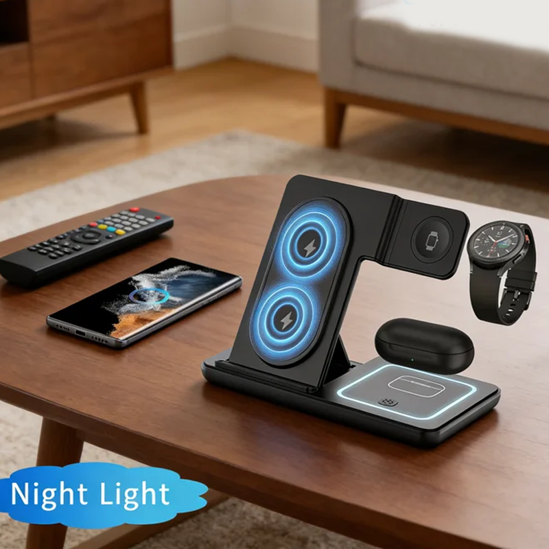 3 In 1 Foldable Wireless Charg - Wireless Charger 3 In 1 ulasan dan harga